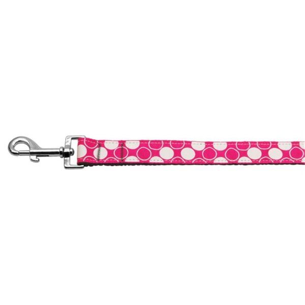 Unconditional Love Diagonal Dots Nylon Collar  Bright Pink 1 wide 6ft Lsh UN847447